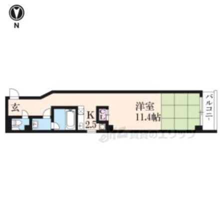 バウハウス富小路三条の物件間取画像